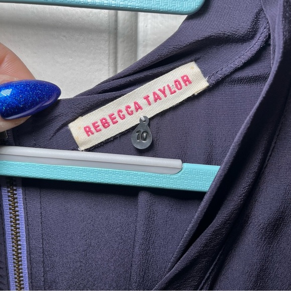 Rebecca Taylor 2 Pc Purple Tweed Dress Jacket‎ A Line Silk Classic Retro Office - Picture 3 of 16